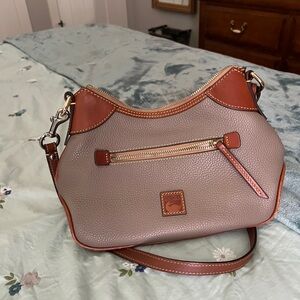 Dooney & Bourke Gray and Brown Crossbody Bag